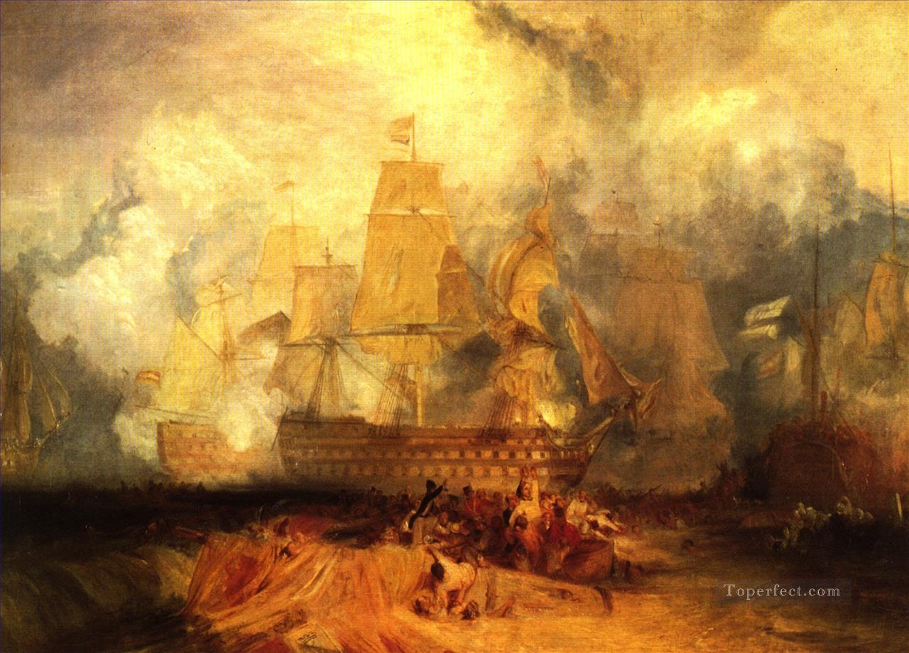 sea battle Joseph Turner Oil Paintings